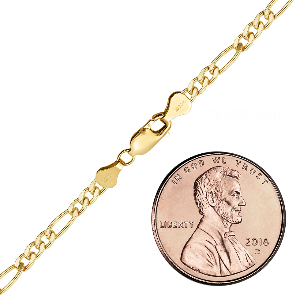 Thumbnail: Classic Figaro Anklet in 14K Gold-Filled (1.50 mm - 5.00 mm)