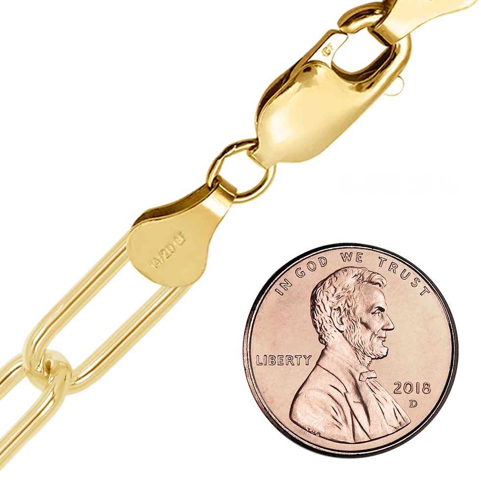 Thumbnail: Heavy Round Paperclip Necklace in 14K Gold-Filled (5.00 mm - 9.00 mm)