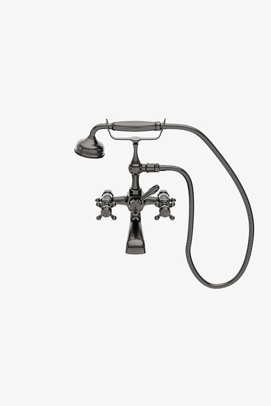 Thumbnail: JUXT02 Julia Exposed Tub Filler with Handshower and Metal Lever Diverter