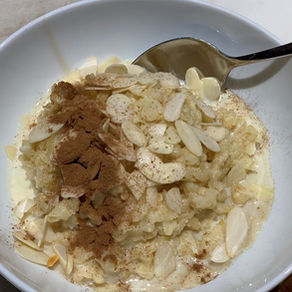 Rice pudding for breakfast!