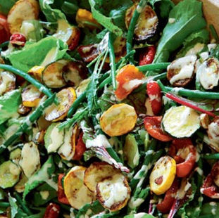 Tahini-Dressed Courgette & Green Bean Salad