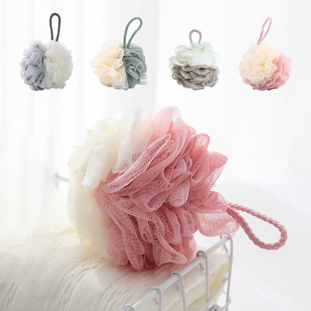 JYWYBF Loofah Pack of 5 Shower Loofah Sponge for Body Bath Sponge Loofah Exfolia