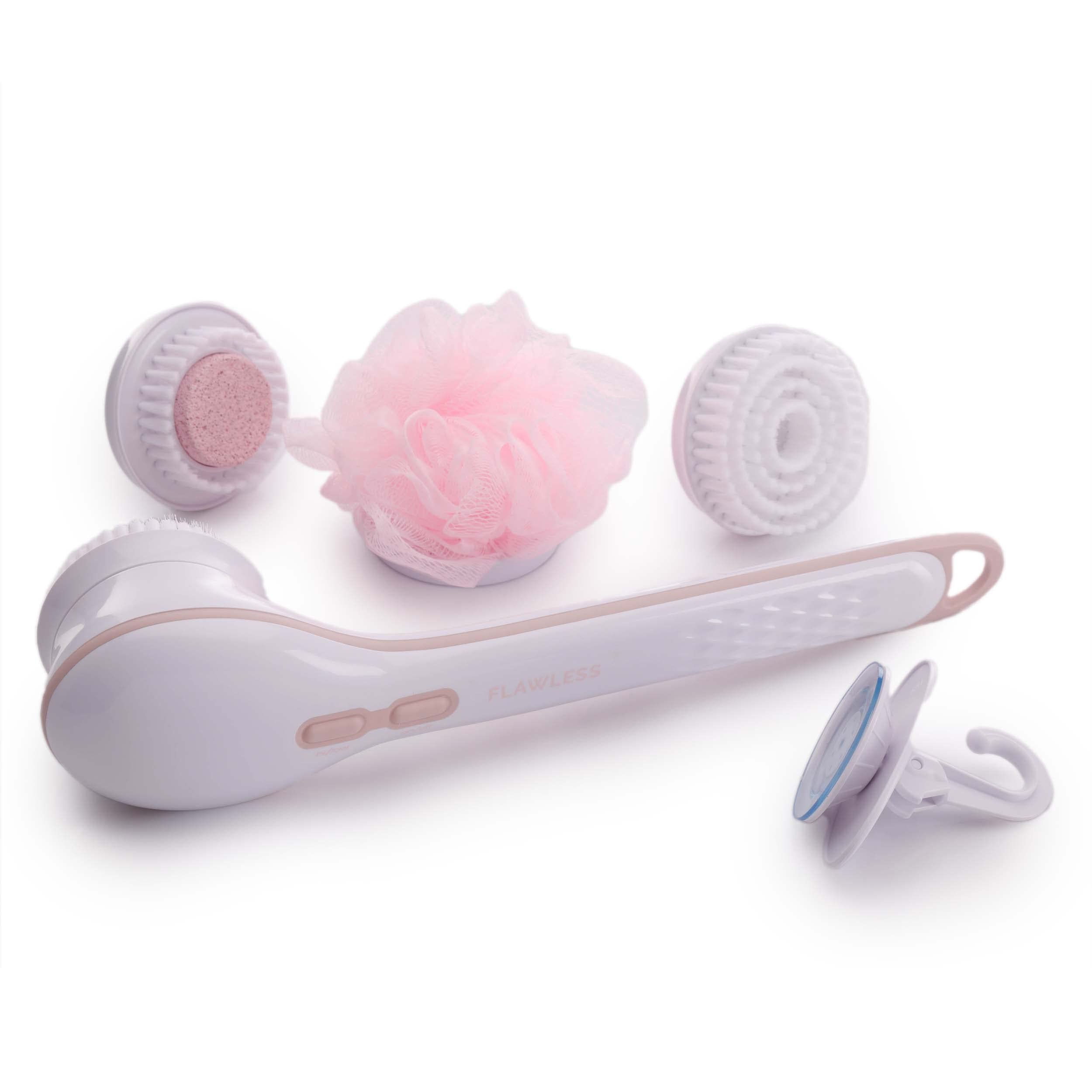 Finishing Touch Flawless Cleanse Spa Electric Body Brush- with 3 Multi-Purpose C