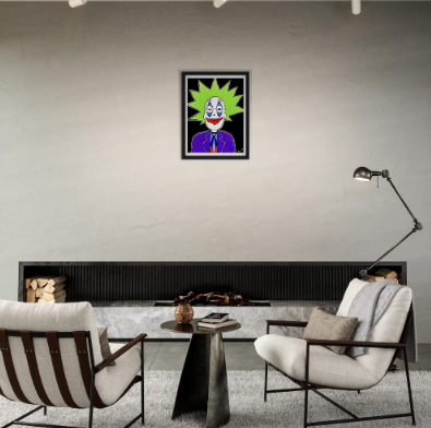 Thumbnail: Rick X Joker (PRINT) - Framed Canvas