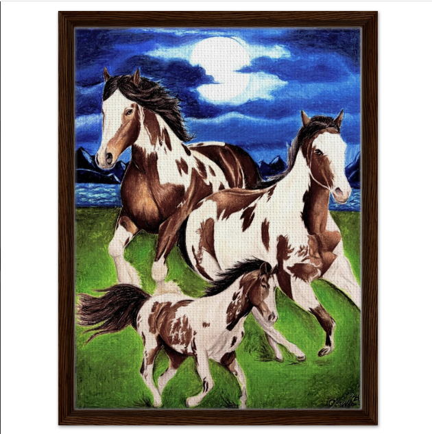 Thumbnail: Midnight Roam (PRINT) - Framed Canvas