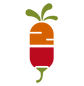 Pill shape, top is a carrot, bottom is a chili, meant to combine concepts for food as medicine