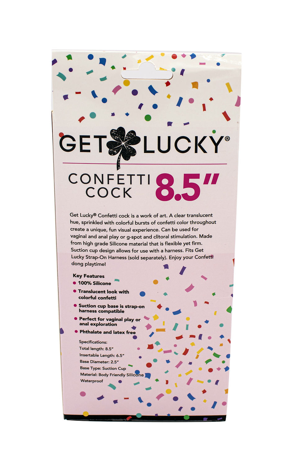 Get Lucky 8.5" Confetti Cock