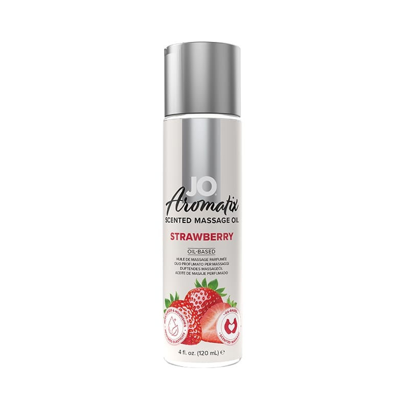 JO AROMATIX STRAWBERRY MASSAGE OIL 4OZ