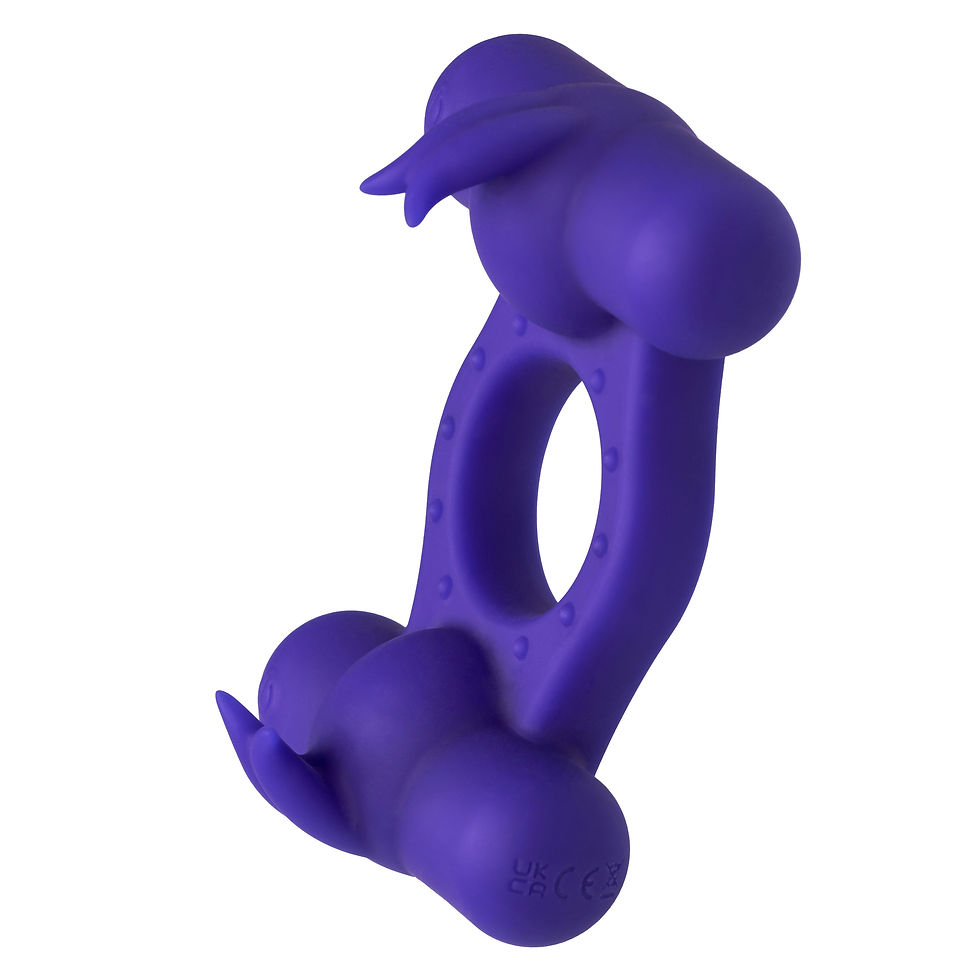 Thumbnail: Silicone Rechargeable Triple Orgasm Enhancer - Purple
