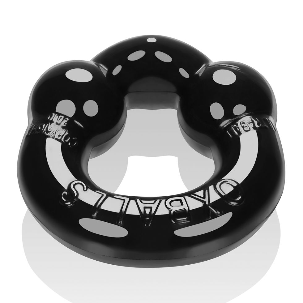 Thumbnail: Ultraballs 2- Piece Cockring Set - Black &amp; Police Blue