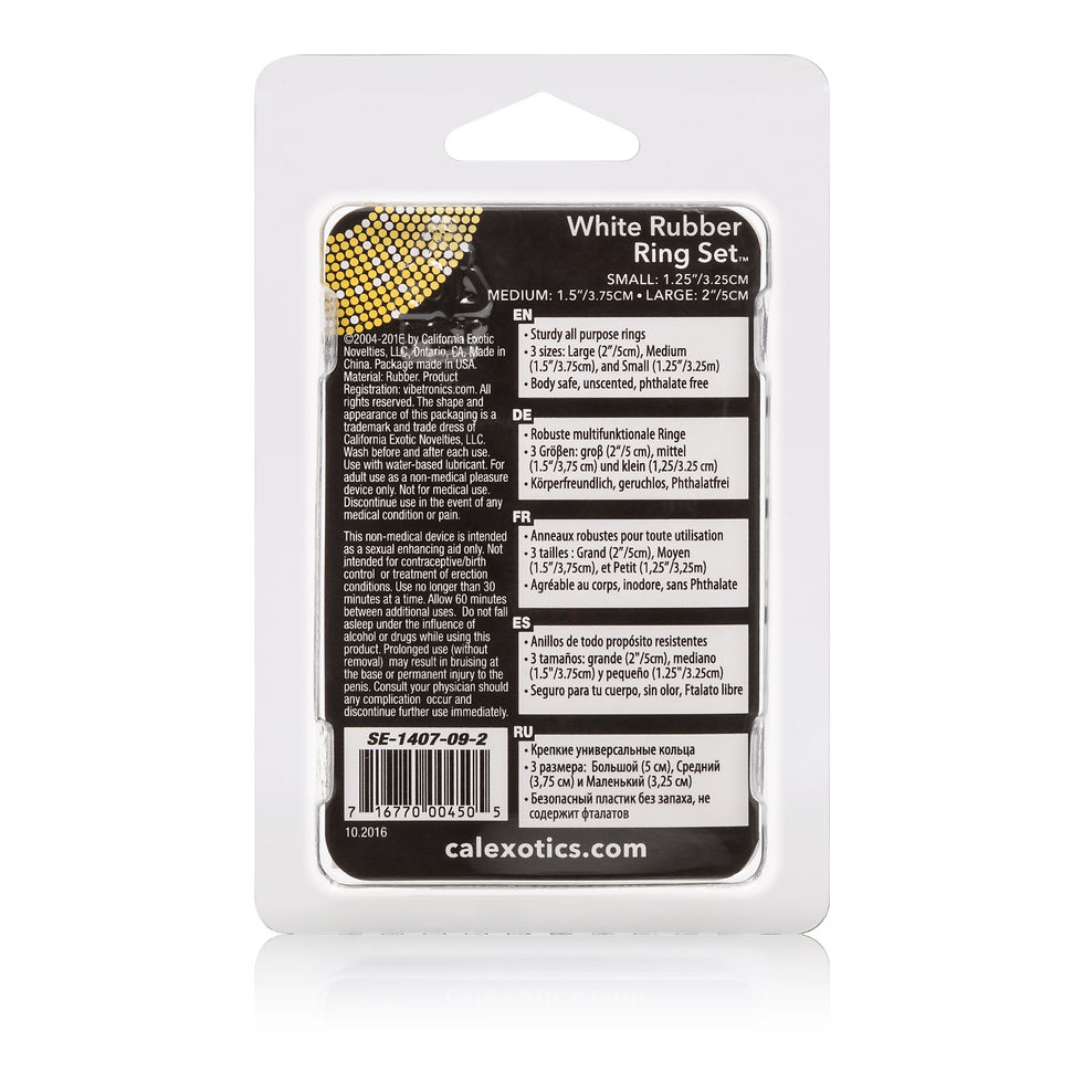 Miniaturbild: Rubber Ring 3 Piece Set - White