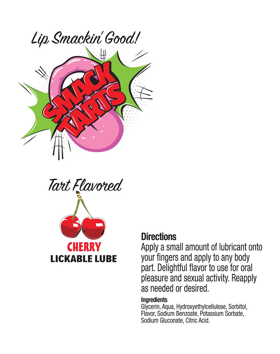Miniatura: Smack Tarts 2oz Lickable Flavored Lubricant - Cherry