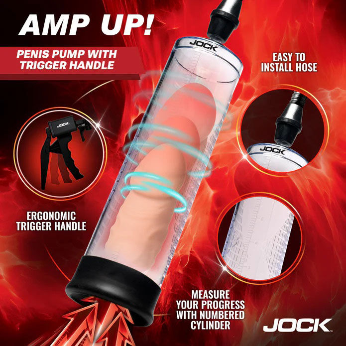Miniature : Amp Up Penis Pump With Trigger Handle - Clear