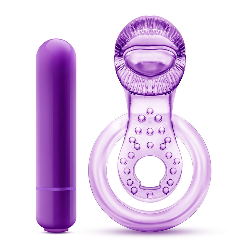 Miniaturbild: Play With Me - Lick It - Vibrating Double Strap Cockring - Purple