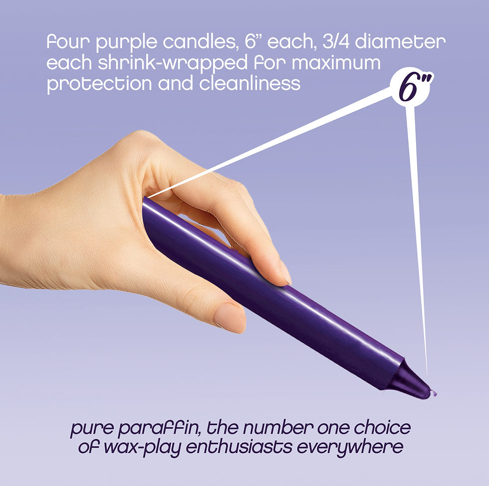 Miniaturbild: Make Me Melt Sensual Warm-Drip Candles 4pk Purple