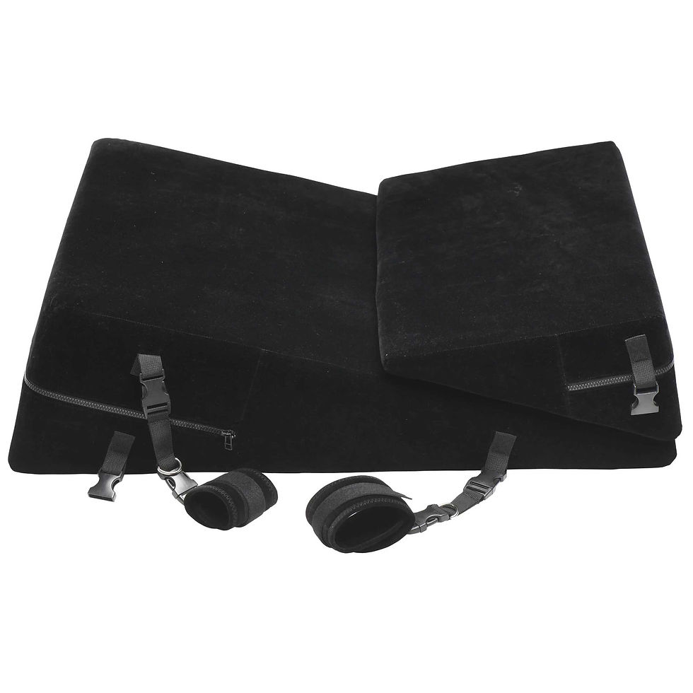 Miniature : Bondage Cushion Set Bondage Foam Wedge Pillow Set - Black