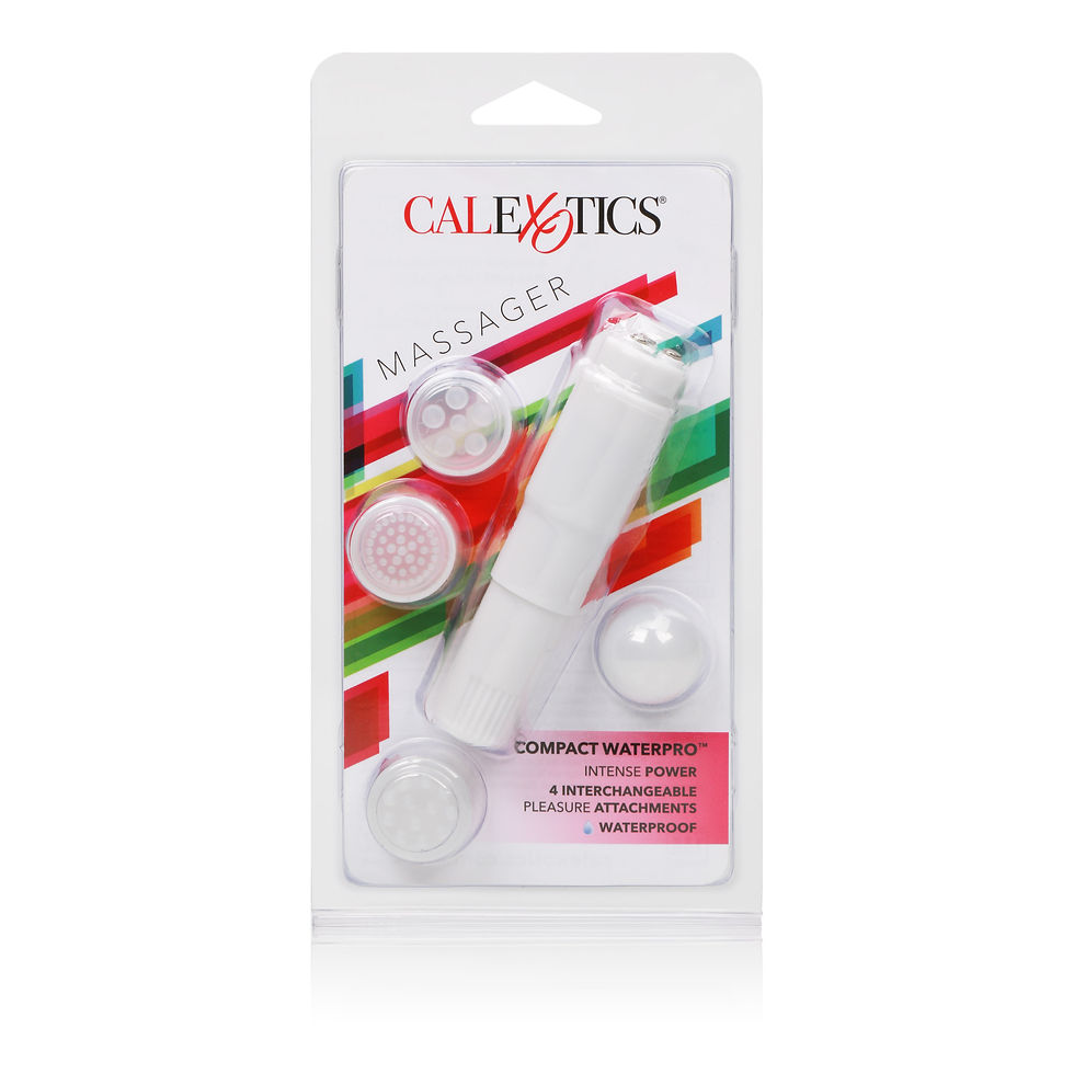 Thumbnail: Compact Waterproof Personal Travel Massager With 4 Tips - White