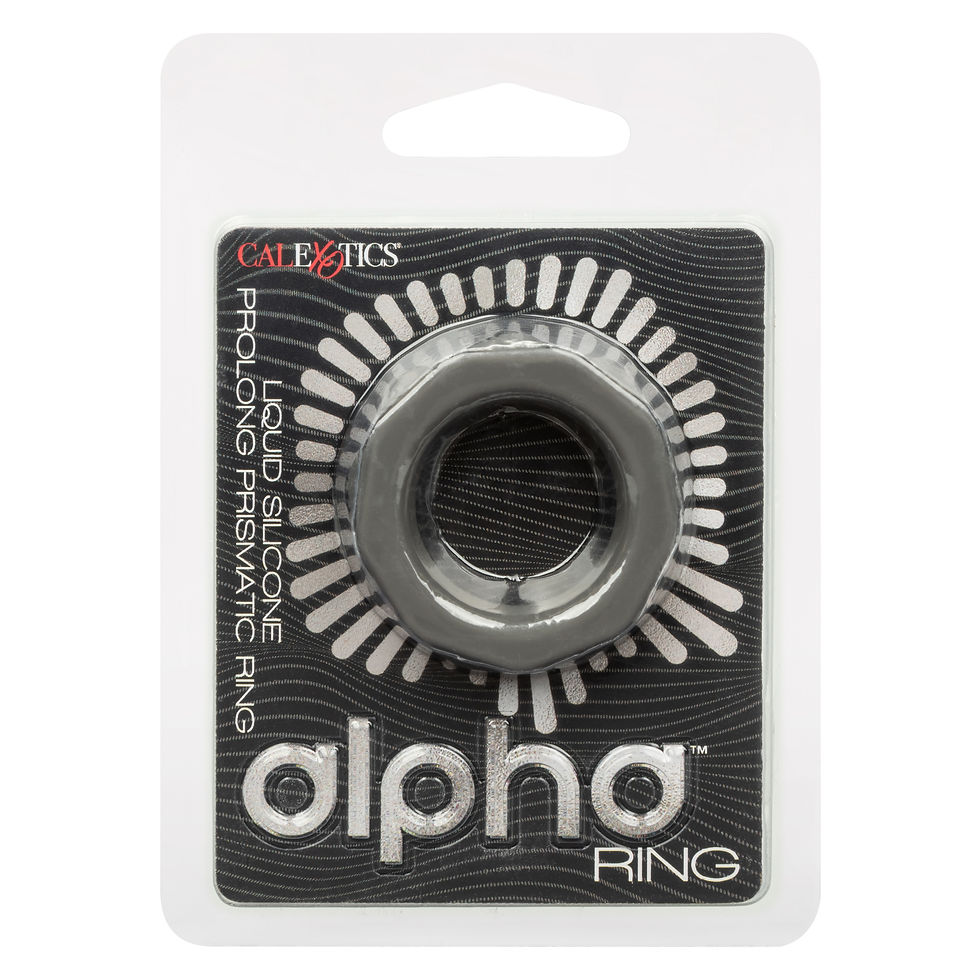 Miniatura: Alpha Liquid Silicone Prolong Prismatic Ring - Gray