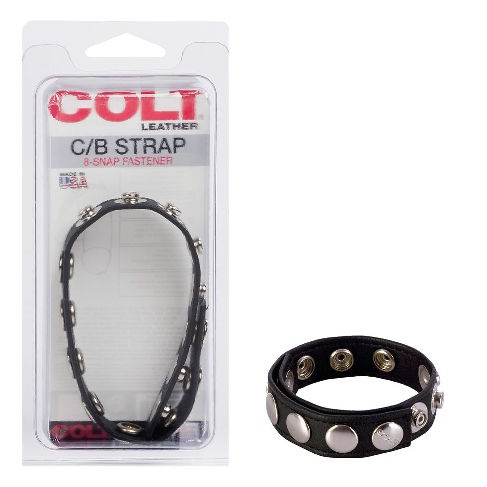 Miniatura: Colt 8 Snap Fastener Leather Strap - Black