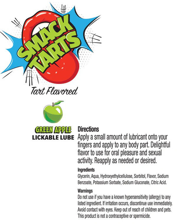 Miniatura: Smack Tarts Lube 3ml Pouch Display 36pc - Sour Apple
