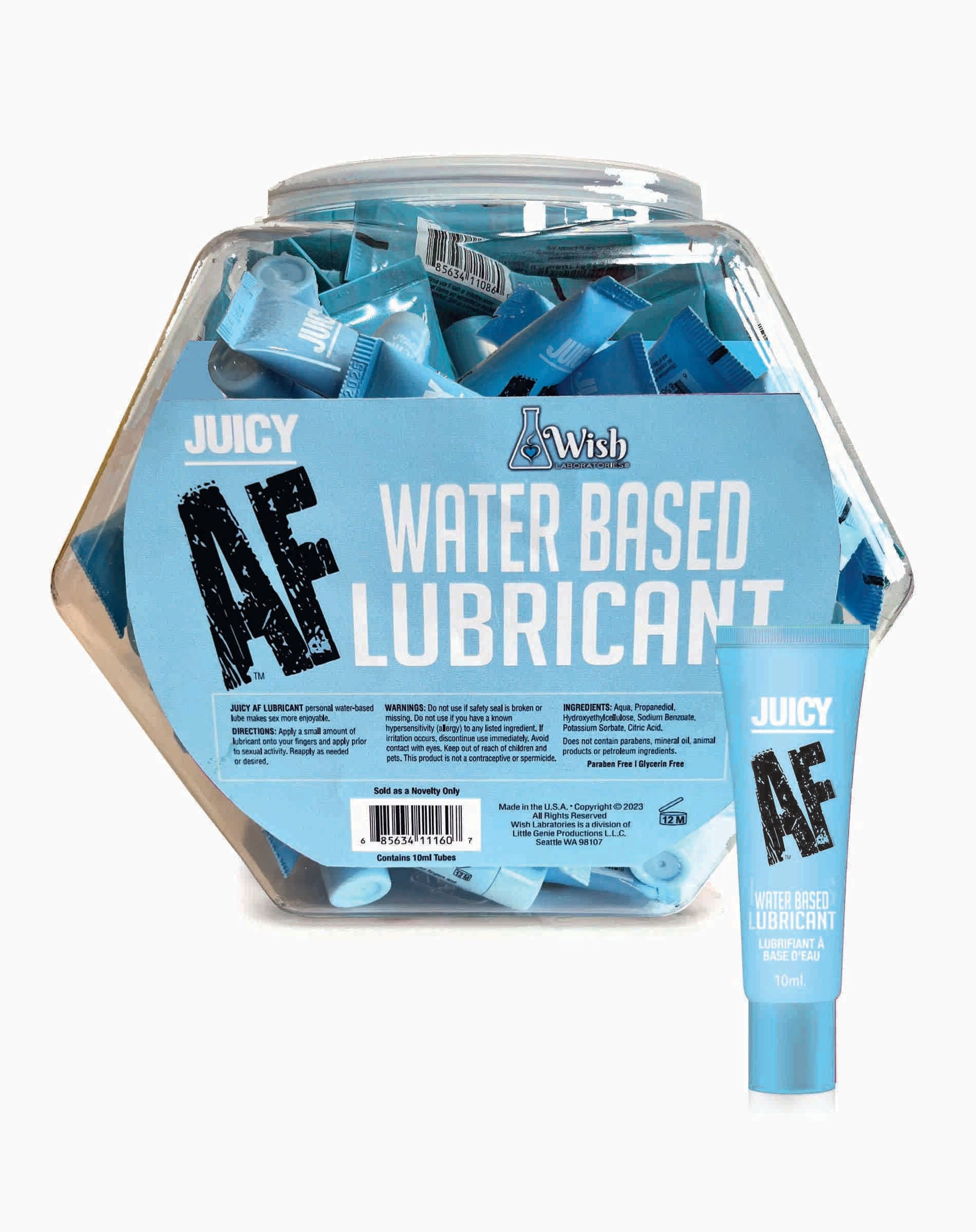 JUICY AF LUBE 10ML WATER BASED FISHBOWL