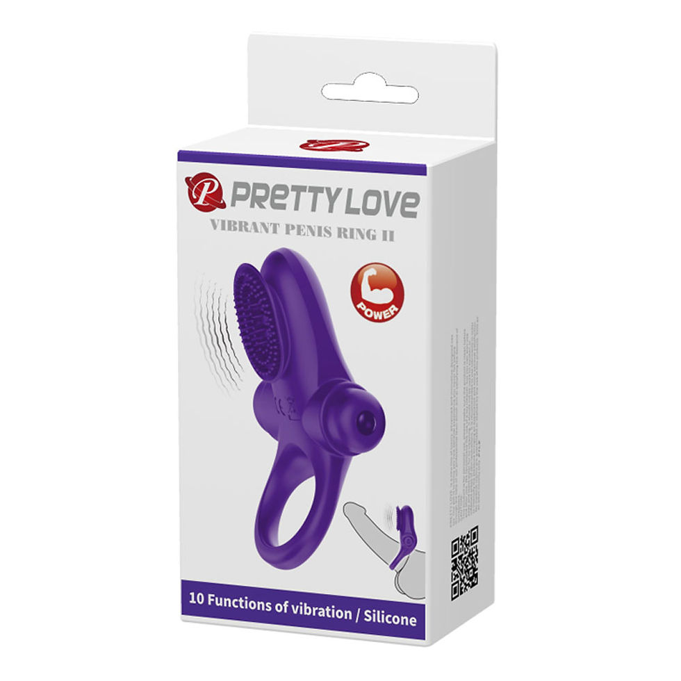 Thumbnail: Pretty Love Vibrating Cock Ring II - Purple