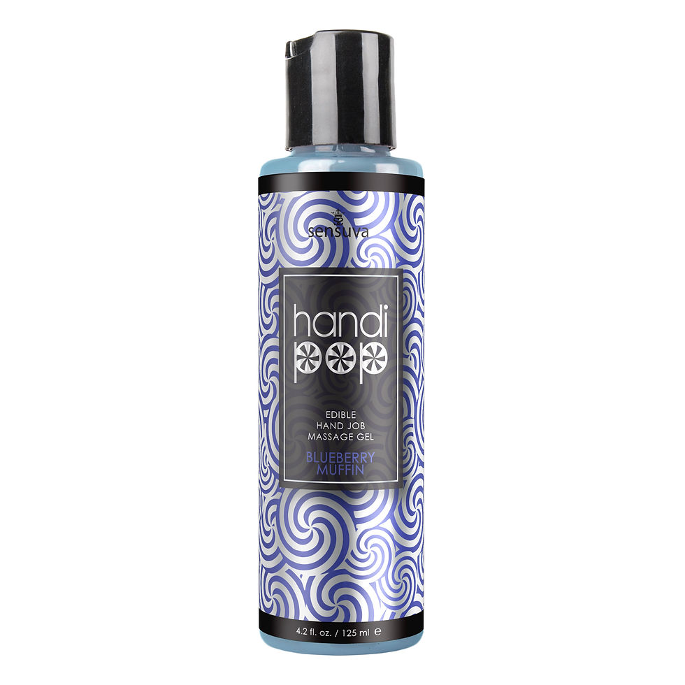 Thumbnail: Handipop Edible Handjob Massage Gel - Blueberry Muffin - 4.2 Fl. Oz.
