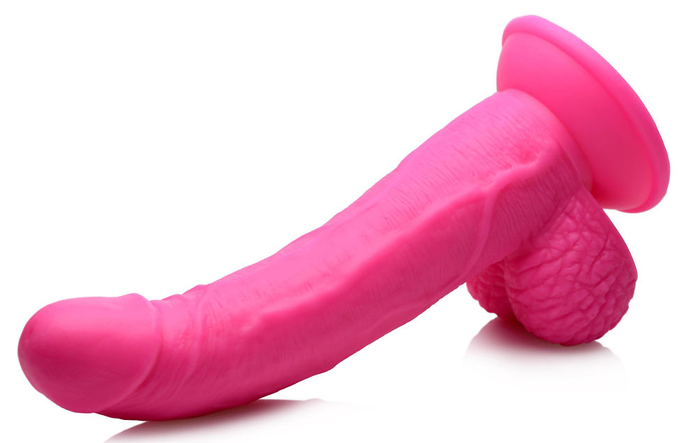 Thumbnail: Pop Pecker 7.5 Inch Dildo With Balls - Pink