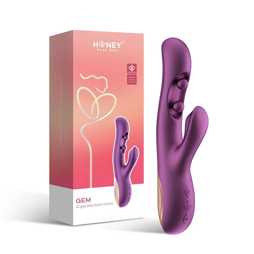 Miniatura: Gem - App Control G-Iggle Balls Rabbit Vibrator - Purple