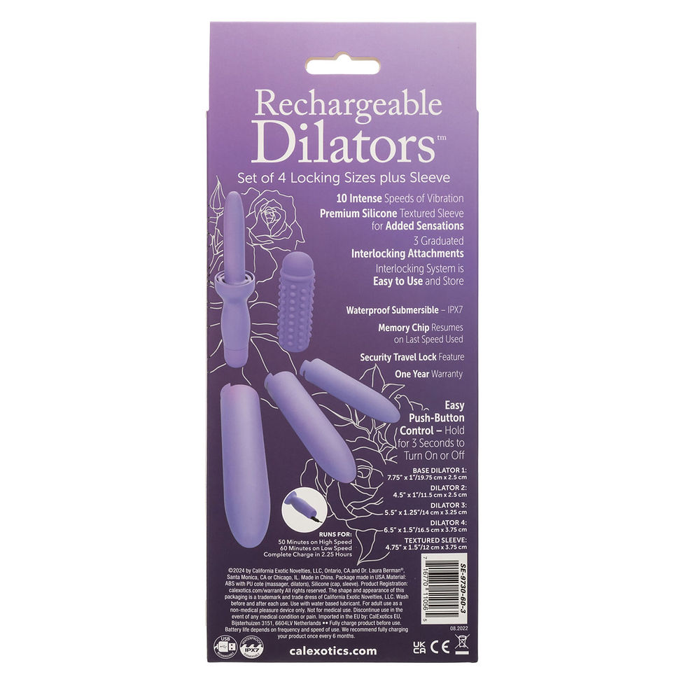 Thumbnail: Dr. Laura Berman Rechargeable Dilators Set of 4 Locking Sizes Plus Sleeve -