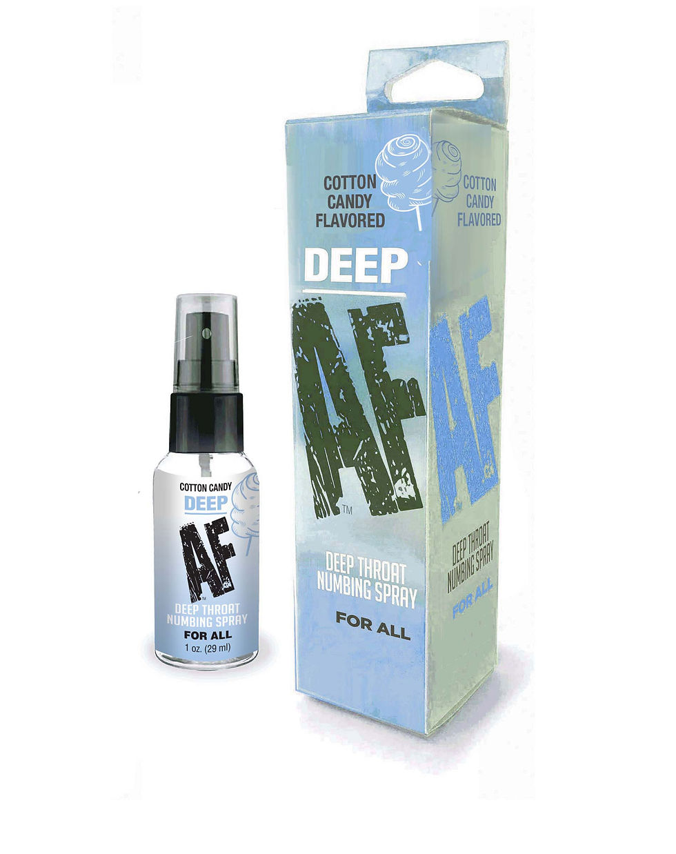 Miniature : Deep Af Throat Numbing Spray 1oz - Cotton Candy