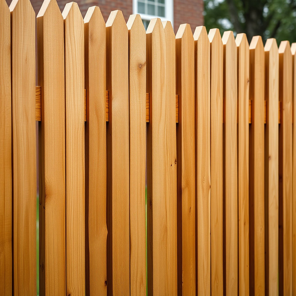 a wood fence with no gaps between the pickets .jpg