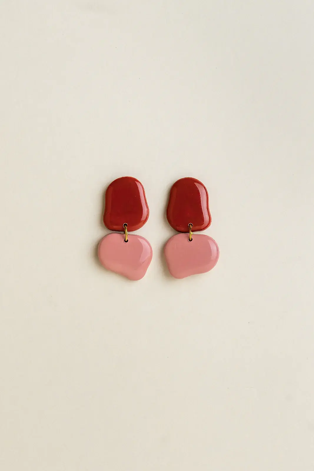 Earrings Lena - Red / Bloom - Van Schaaijk