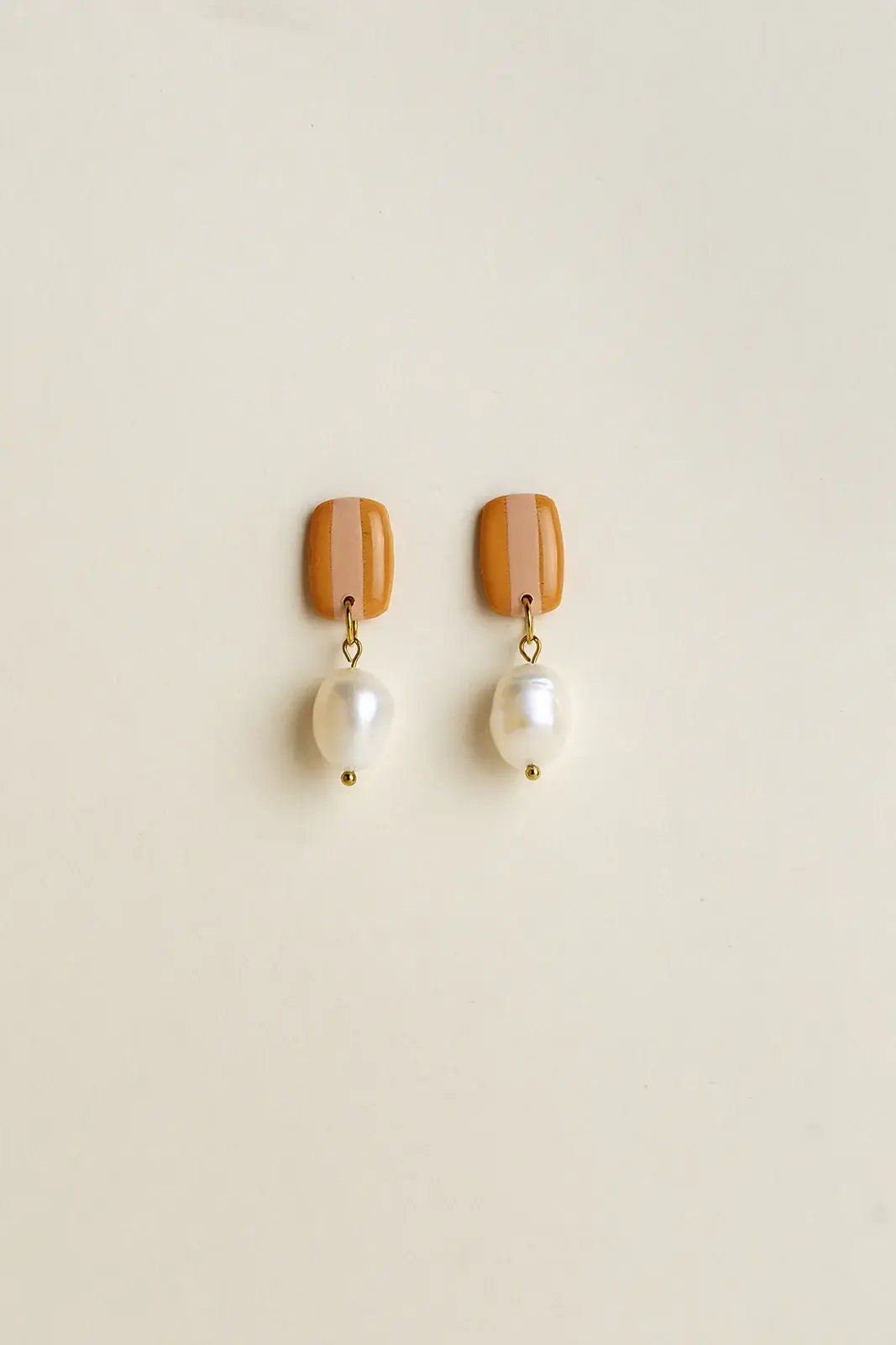 Earrings Isabella - Marigold / Blush - Van Schaaijk