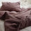 Thumbnail: 100% organic cotton bed linen set - mauve