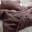 Thumbnail: 100% organic cotton bed linen set - mauve