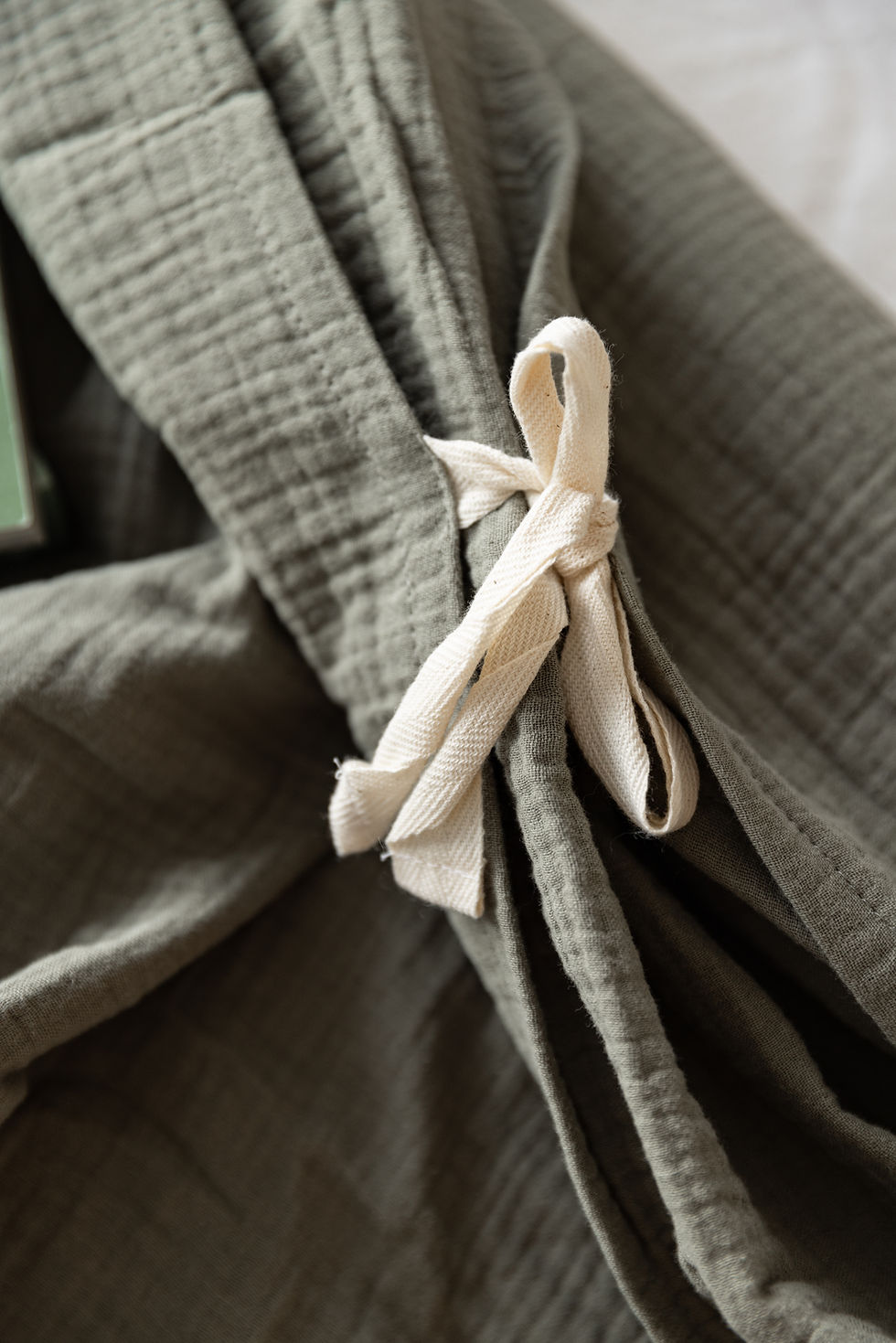 Thumbnail: 100% organic cotton bed linen set - olive