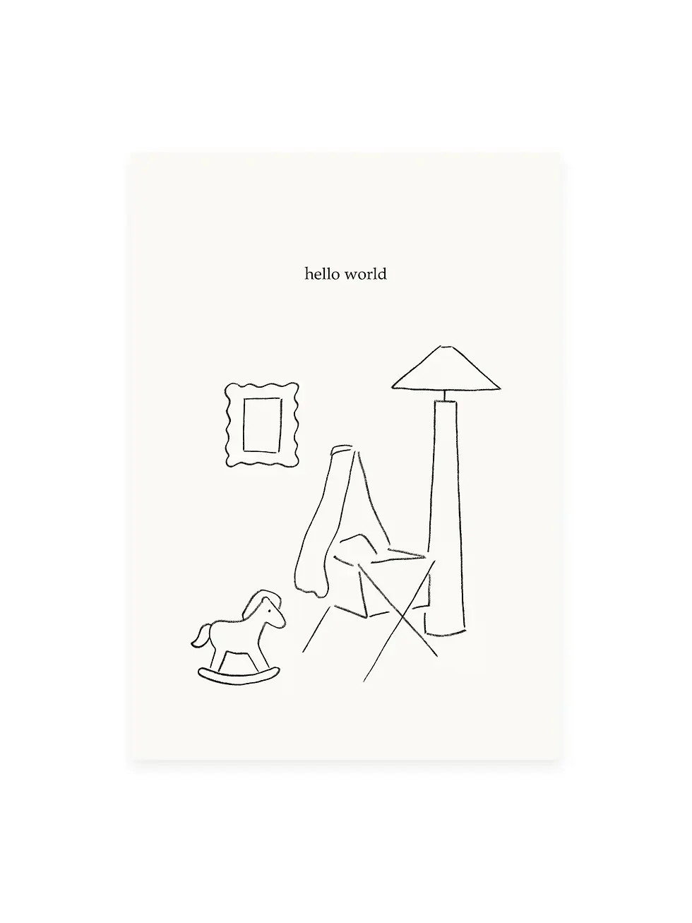 “Hello world” Rysography Card - Melt Atelier