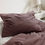 Thumbnail: 100% organic cotton bed linen set - mauve