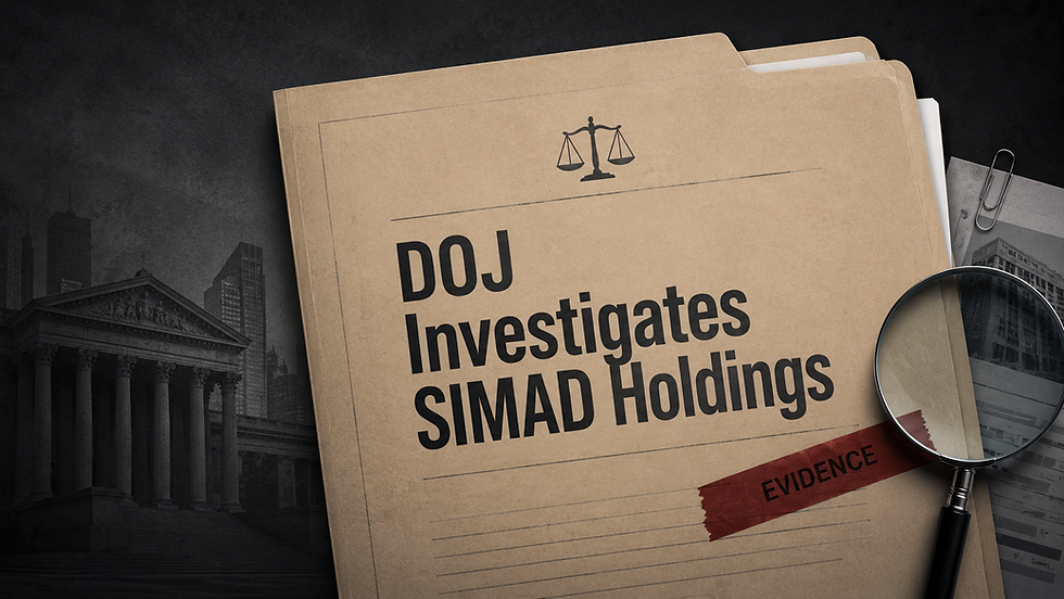 DOJ Investigates SIMAD Holdings as Camp Sales Begin and $230 Million in MCA Exposure Emerges