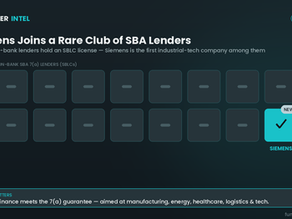 Why Siemens Wanted One of the 16 Rarest SBA 7(a) Lender Licenses