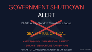 government shutdown SBA loans