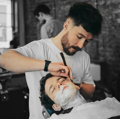 Men's cut throat barber