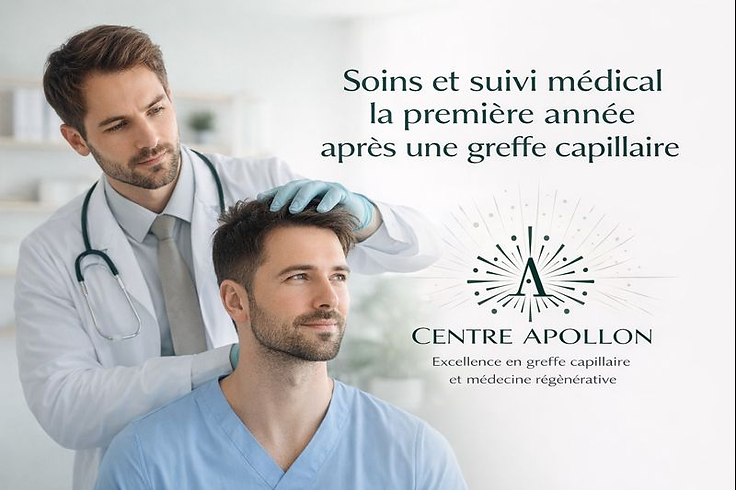 Soins et suivi médical la première année après une greffe capillaireCentre Apollon – Médecine et greffe capillaire