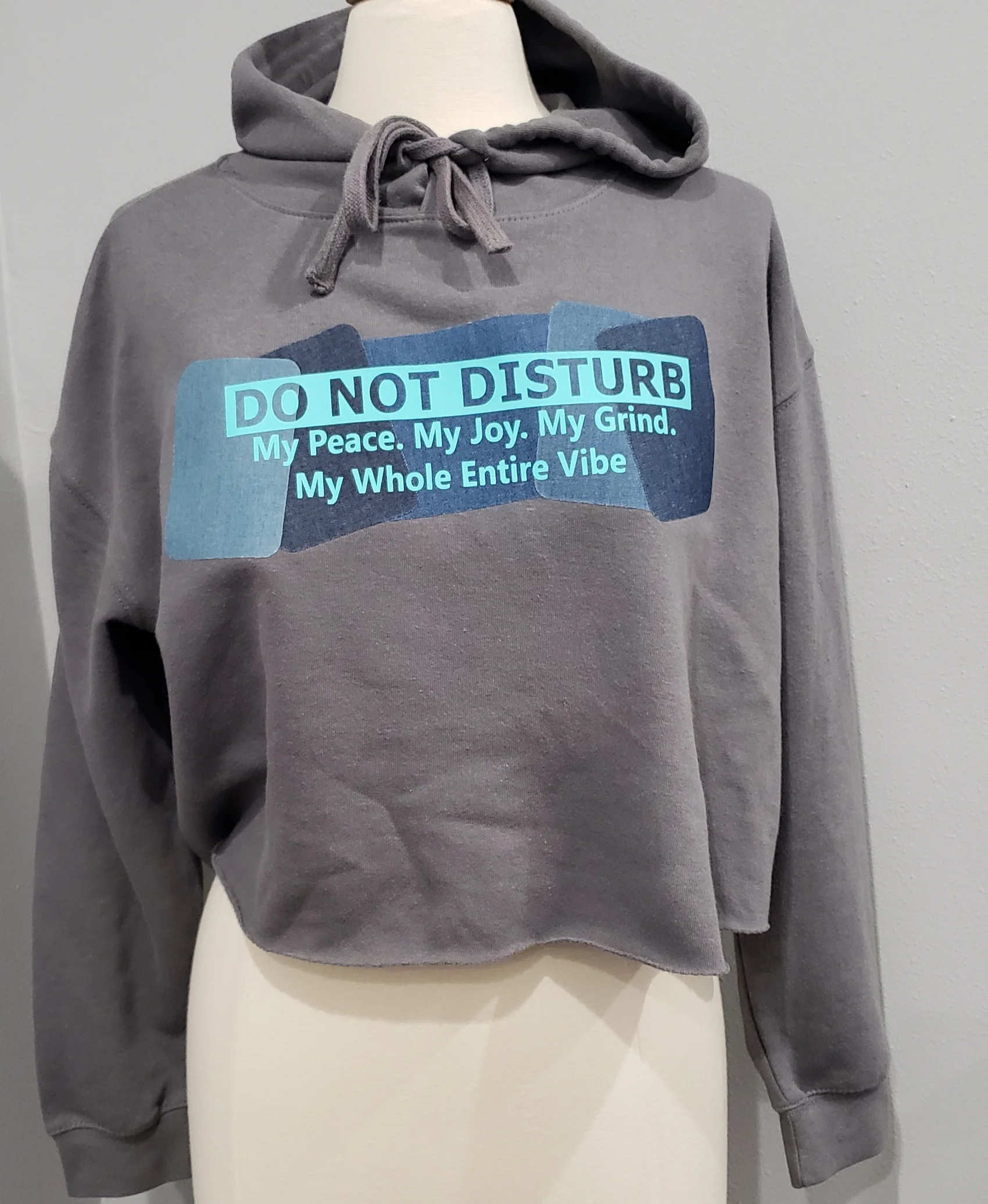 DO NOT DISTURB CROPPED HOODIE