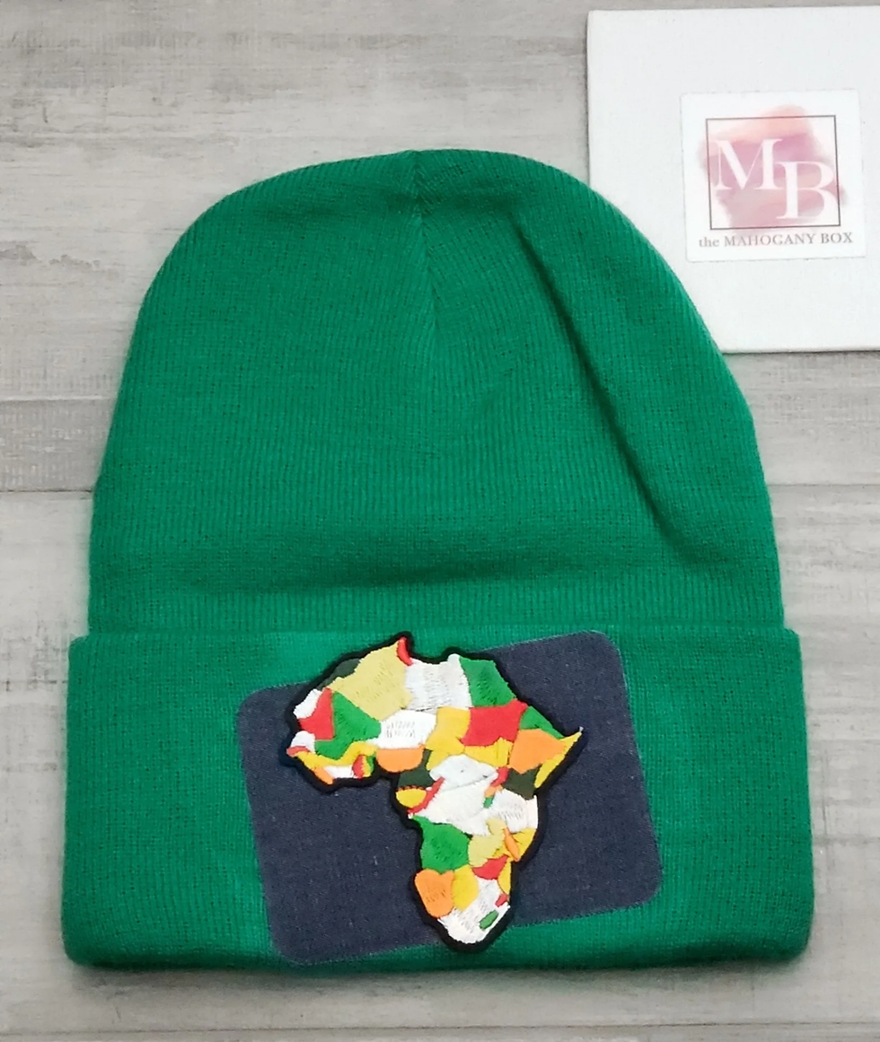Thumbnail: AFRICA DENIM PATCH BEANIE