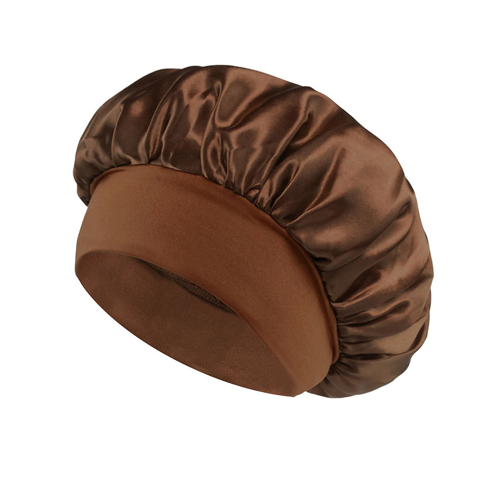 Thumbnail: 1pcs Soft Silk Satin Lined Bonnet Large Satin Hair Bonnet Household Sleep Shower