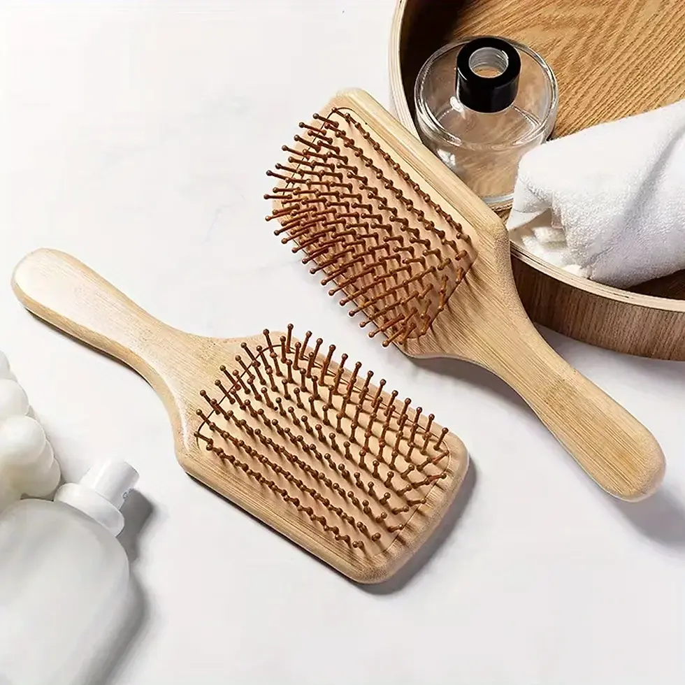 Thumbnail: Natural bamboo paddle comb air cushion comb scalp massage anti-static tangle fre
