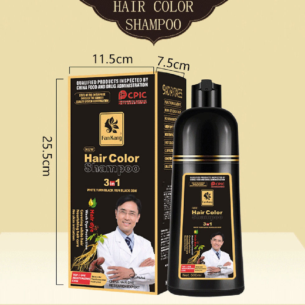 Thumbnail: 3 In 1 Instant Coloring Shampoo Natural Black Color for Men Women DIY Hair Dye H