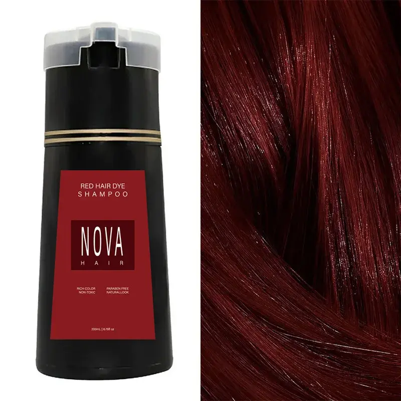 Thumbnail: Nova Hair Dyeing 3-in-1 Hair Care Shampoo Natural Fast White Hair Dyed Black Hai